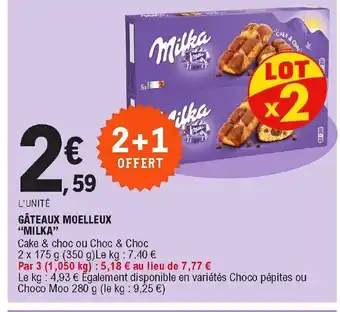 E.Leclerc Gâteaux Moelleux milka offre