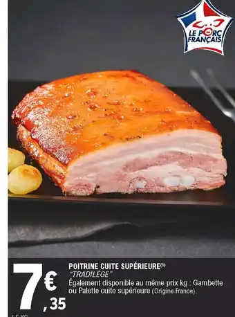 Poitrine cuite supérieure