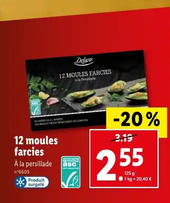 Lidl 12 moules farcies offre