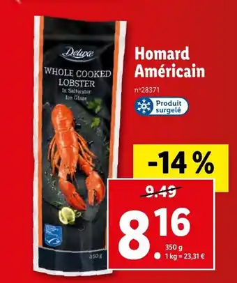 Lidl Homard Américain offre