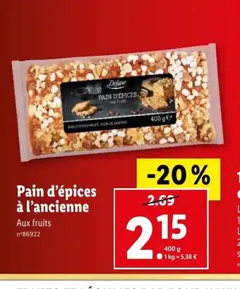 Lidl Pain d'épices à l'ancienne offre