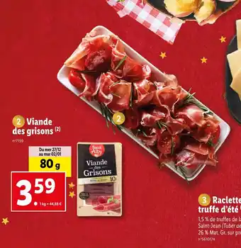 Lidl Viande - des Grisons offre