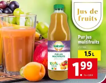 Lidl Pur jus multifruits offre