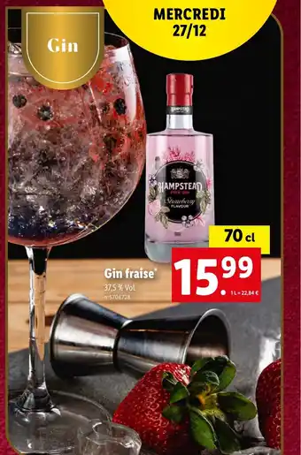 Lidl Gin fraise* offre