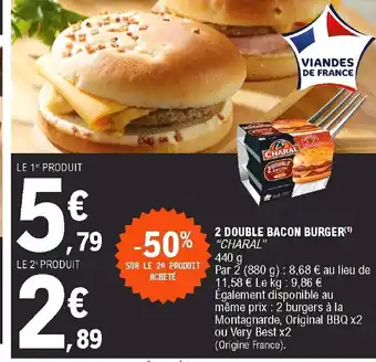 E.Leclerc 2 Double bacon Burger offre