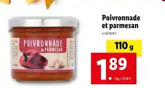 Lidl Poivronnade et parmesan offre