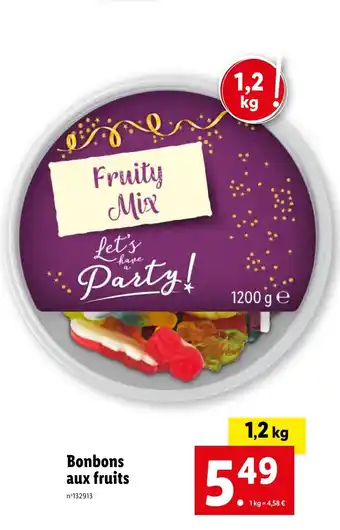 Lidl Bonbons aux fruits offre