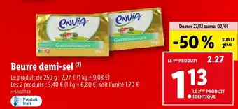 Lidl Beurre demi-sel (2) offre