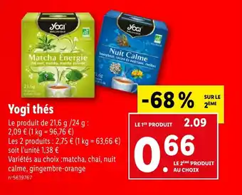 Lidl Yogi thés offre