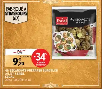 Intermarché 48 ESCARGOTS PRÉPARÉS SURGELÉS AIL ET PERSIL offre