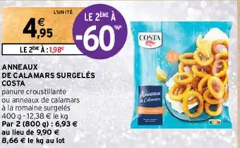 Intermarché ANNEAUX DE CALAMARS SURGELÉS COSTA offre