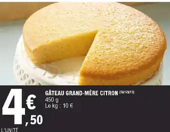 E.Leclerc Gâteau Grand mère citron offre