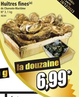 Norma Huîtres fines offre