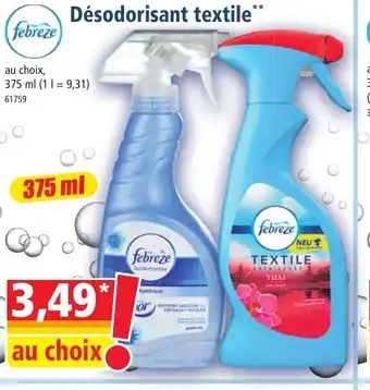 Norma Désodorisant textile offre