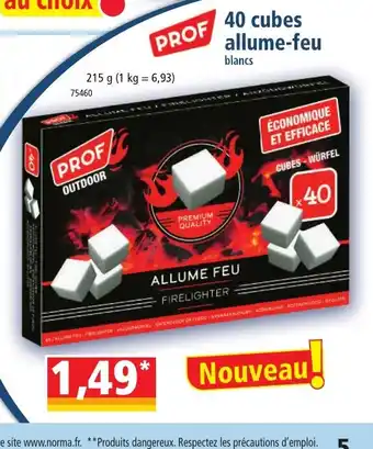 40 cubes allume-feu