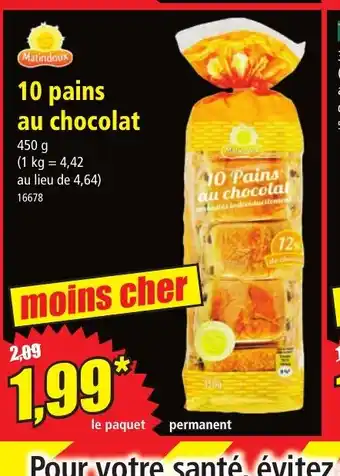 Norma 10 Pains au chocolat offre