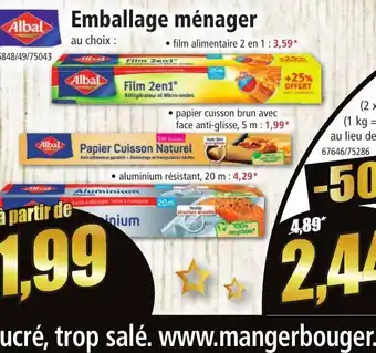 Norma Emballage ménager offre