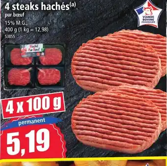 Norma 4 steaks hachés offre
