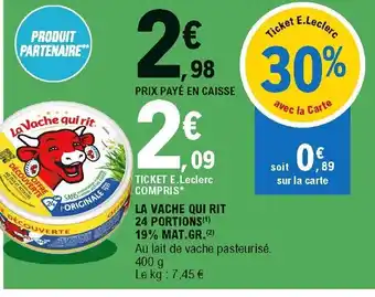 E.Leclerc La vache qui rit 24 Portions offre