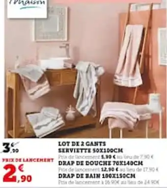 Hyper U Lot de 2 gants serviette offre