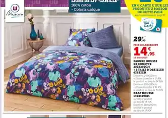 Hyper U PARURE HOUSSE DE COUETTE offre