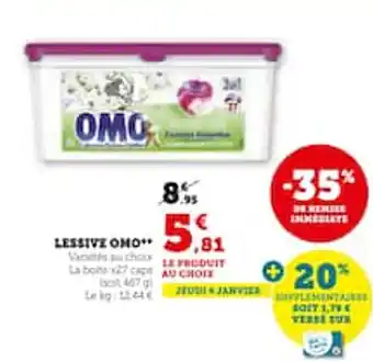 Hyper U LESSIVE OMO offre