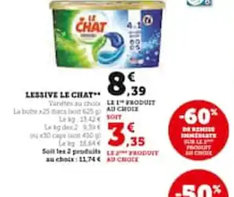 Hyper U Lessive le chat offre