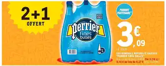 E.Leclerc Eau minérale naturelle Gazeuse Perrier Fines bulles offre