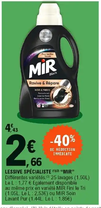 E.Leclerc Lessive spécialiste Mir offre
