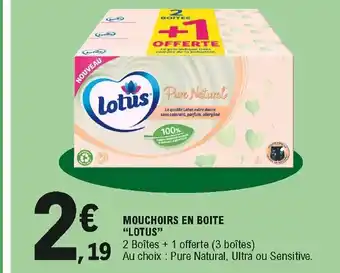 E.Leclerc Mouchoirs en boite lotus offre