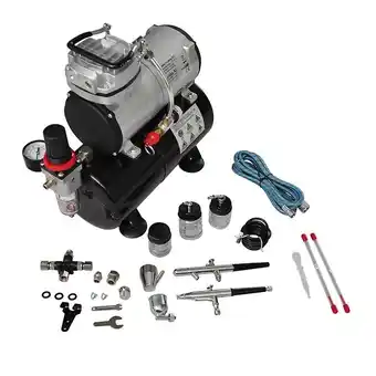 Bricorama Kit compresseur airbrush professionnel avec 2 pistolets offre