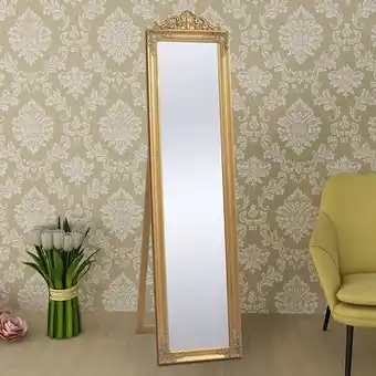 Bricorama Miroir sur pied style baroque 160 x 40 cm doré - or offre
