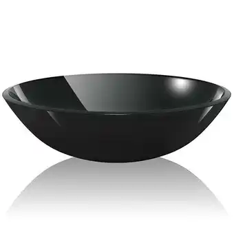 Bricorama Lavabo verre trempé 42 cm noir - noir offre