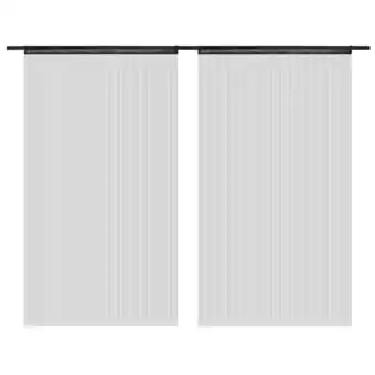 Bricorama Rideau en fils 2 pcs 100 x 250 cm noir - noir offre