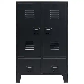 Bricorama Garde-robe métal de style industriel 67 x 35 x 107 cm noir - armoires et meubles de rangement - armoires - noir - noir offre