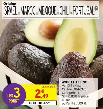 Intermarché AVOCAT AFFINE offre