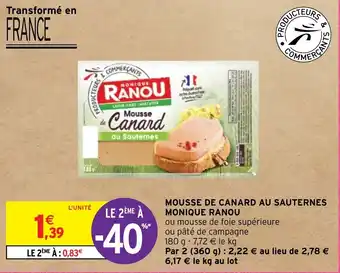 MOUSSE DE CANARD AU SAUTERNES MONIQUE RANOU