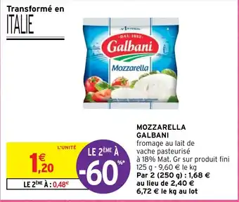 Intermarché MOZZARELLA GALBANI offre
