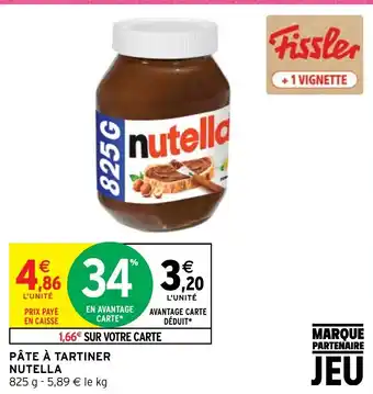 Intermarché PÂTE À TARTINER NUTELLA offre