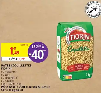 Intermarché PÂTES COQUILLETTES FIORINI offre