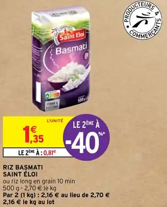 Intermarché RIZ BASMATI SAINT ÉLOI offre