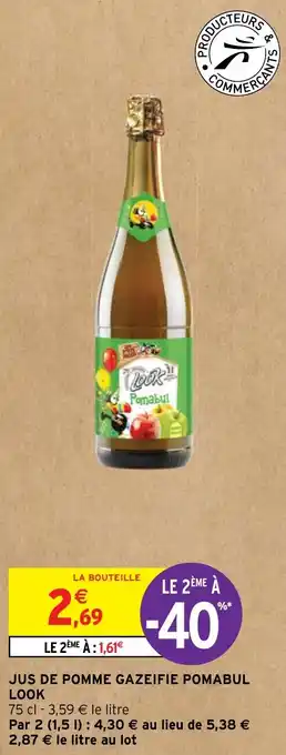 Intermarché JUS DE POMME GAZEIFIE POMABUL LOOK offre