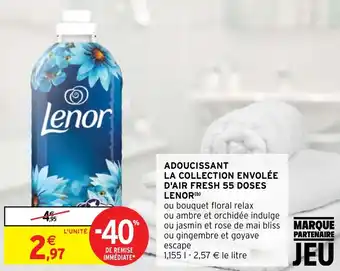 Intermarché ADOUCISSANT LA COLLECTION ENVOLÉE D'AIR FRESH 55 DOSES LENOR (b) offre