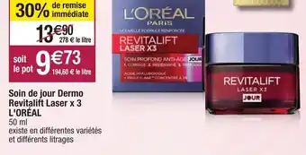 Migros Soin de jour Dermo Revitalift LAser x3 offre