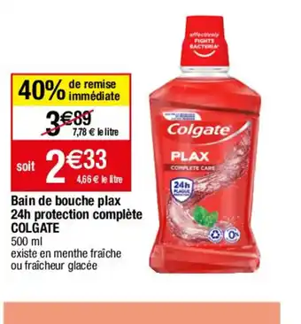 Migros Bain de bouche plax 24h protection complète COLGATE offre