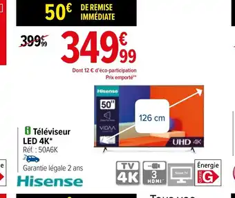 Carrefour i Téléviseur LED 4K Hisense offre