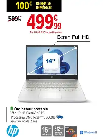 Carrefour i Ordinateur portable offre