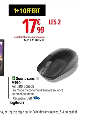 Carrefour i Souris sans fil M190 offre