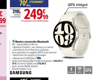 Carrefour 8 Montre connectée Bluetooth offre