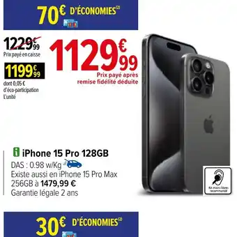 Carrefour i iPhone 15 Pro 128GB offre